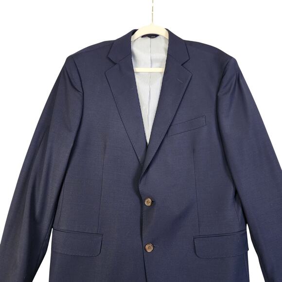 Brooks Brothers Mens Explorer Madison Fit Wool Blazer Suit Jacket Size 42R Blue - Picture 2 of 13